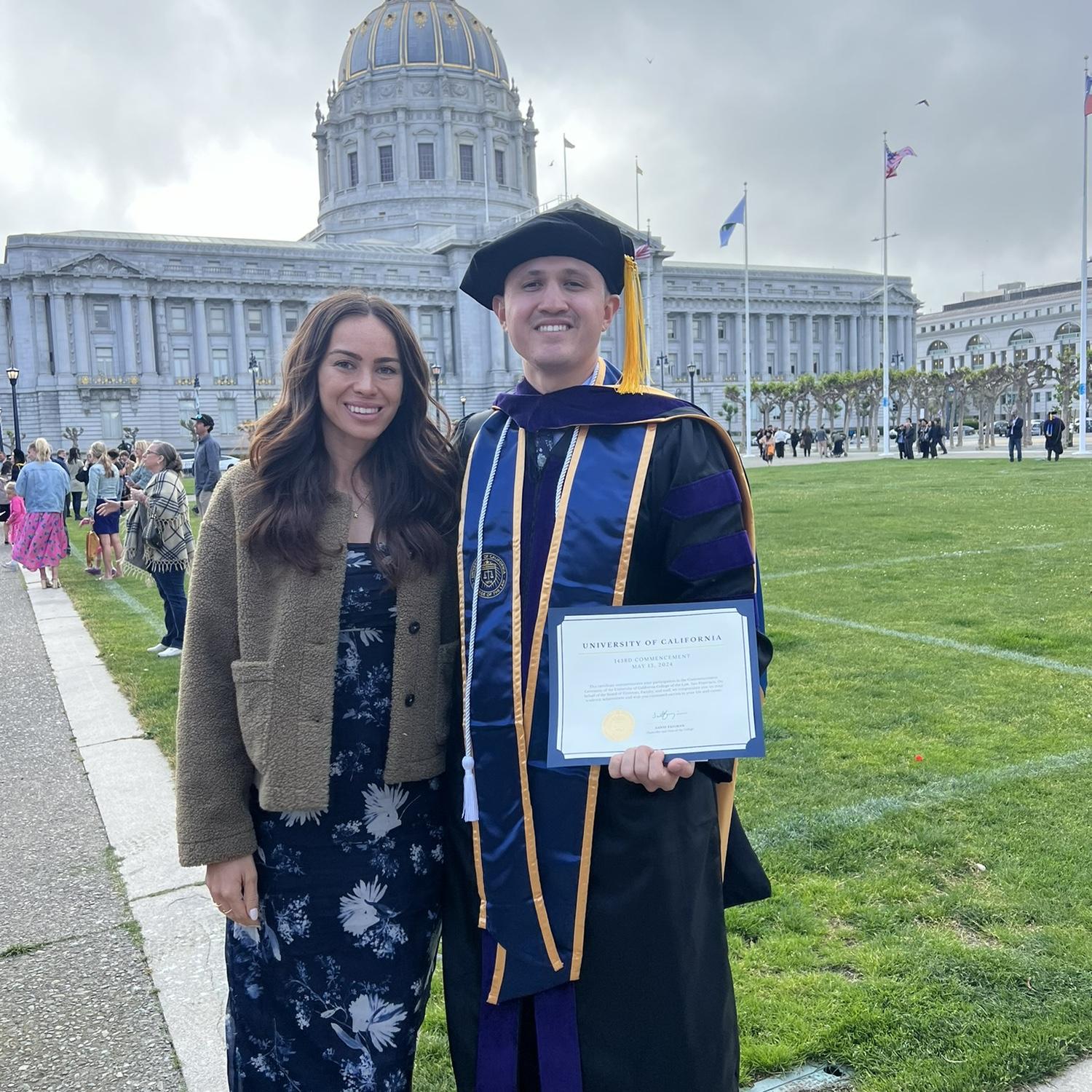 May 2024: Alex graduates from law school and accepts a job in San Diego! Back to their roots. Now he just has to pass the bar….