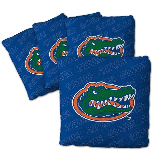YouTheFan Officially-Licensed NCAA Set of 4 Cornhole Bags - All Weather Regulation 6” x 6” Size - 16oz Weight - Designed in USA