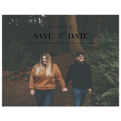 Black Wedding Digital Save the Date - Margret Photo