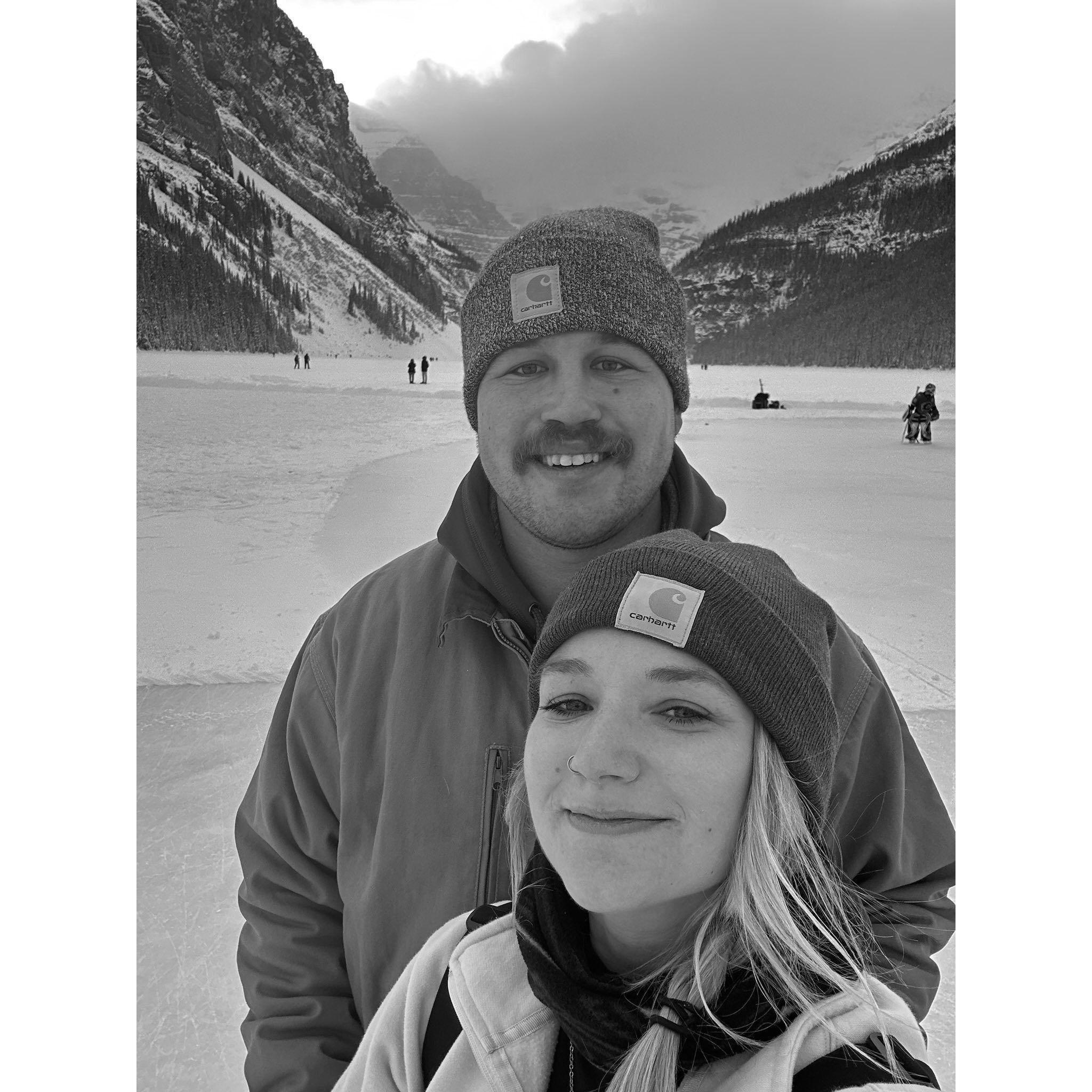 Trip to Lake Louise, Jacks first time ice skating!