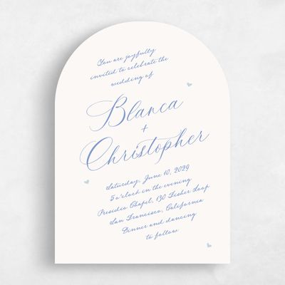 Beige Arch Wedding Invitation - Estate Portrait