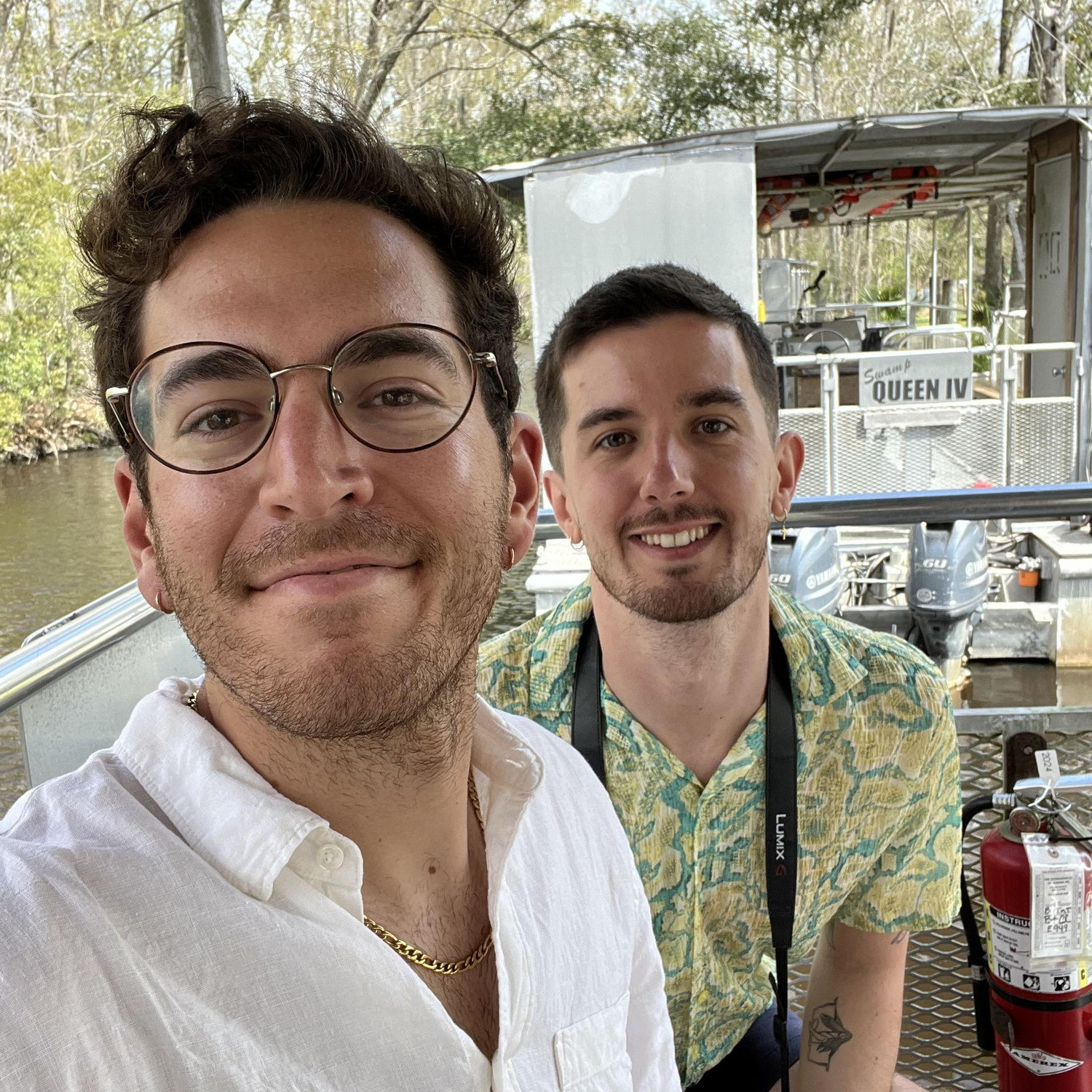 Shaun's first time in Louisiana - at a swamp tour!
