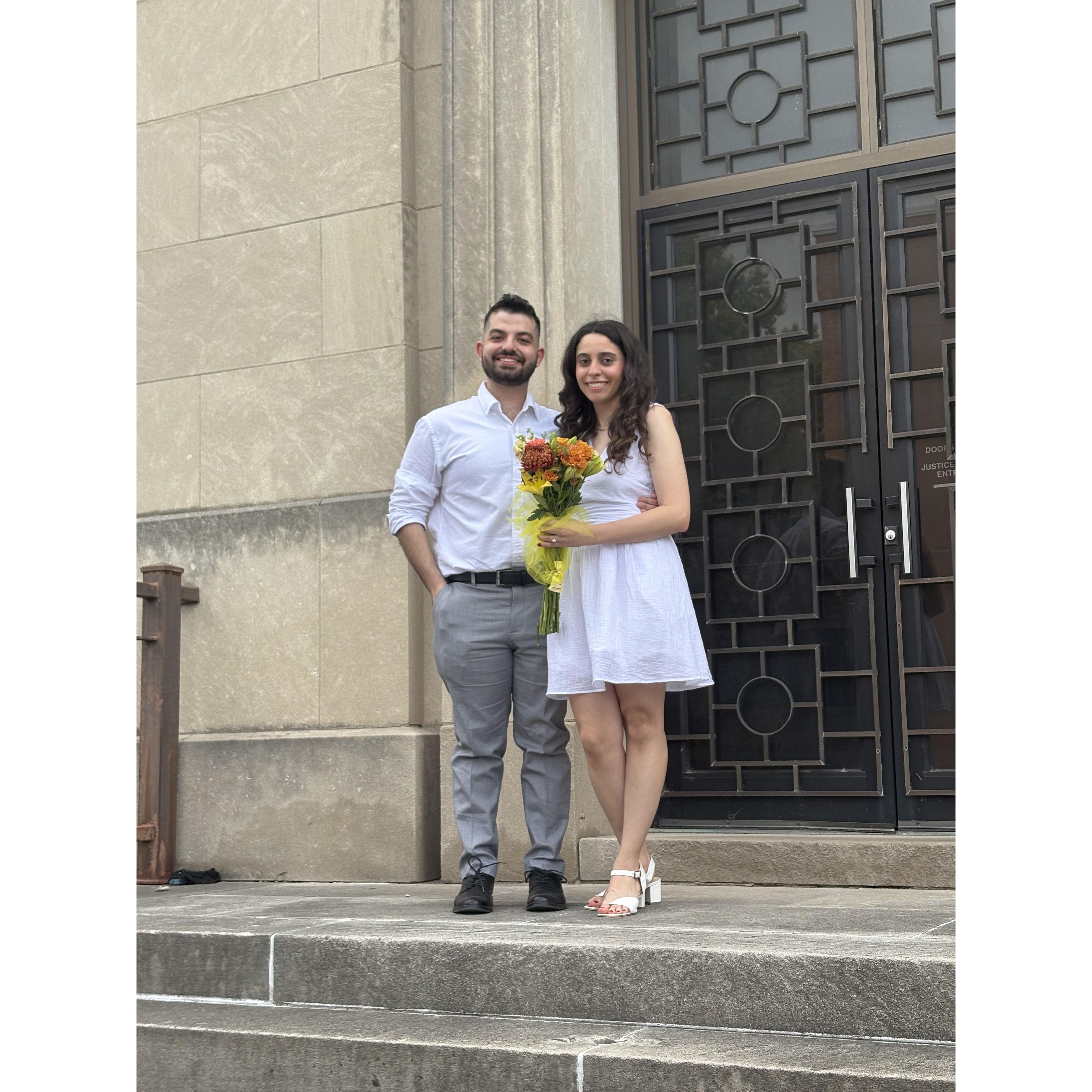 When we officially tied the knot!