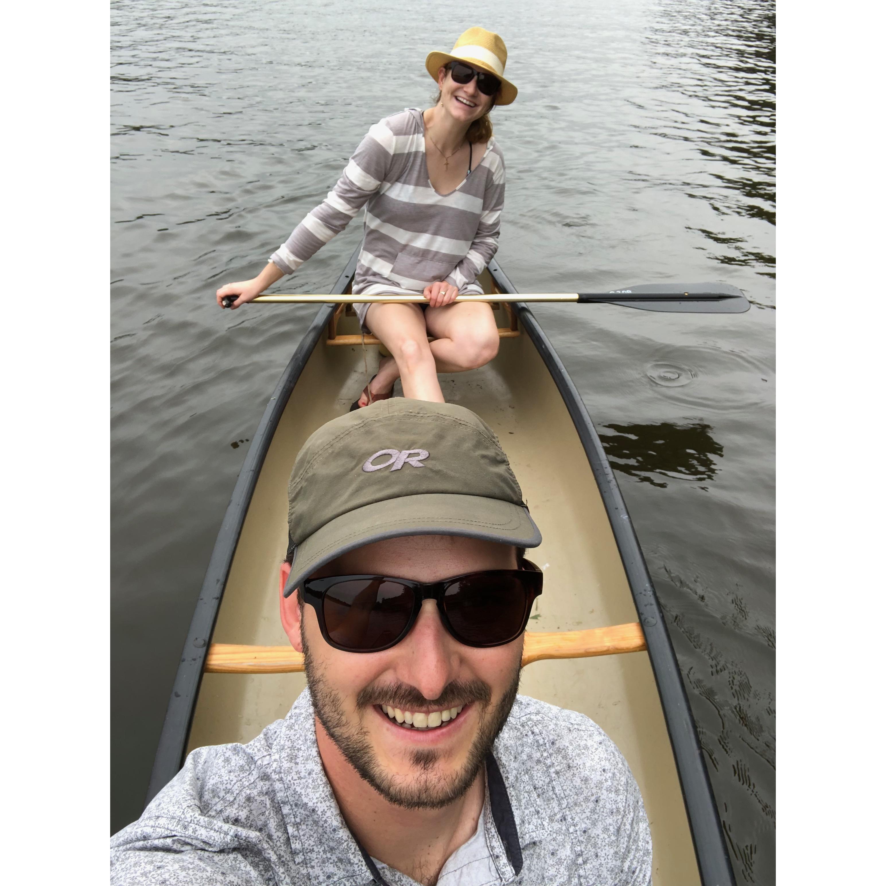 Canoeing in NC, fall 2018