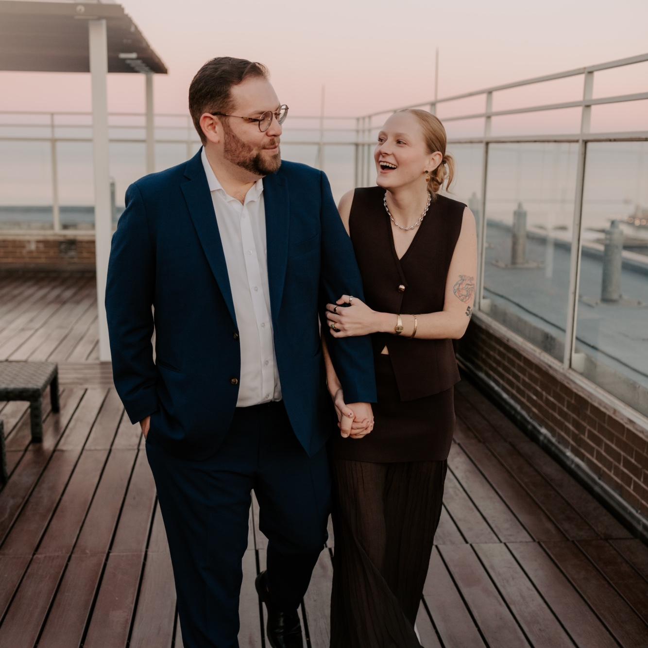 proposal pic!!!!! phil proposed on 10.19.24 on aunt barby’s rooftop 🤩