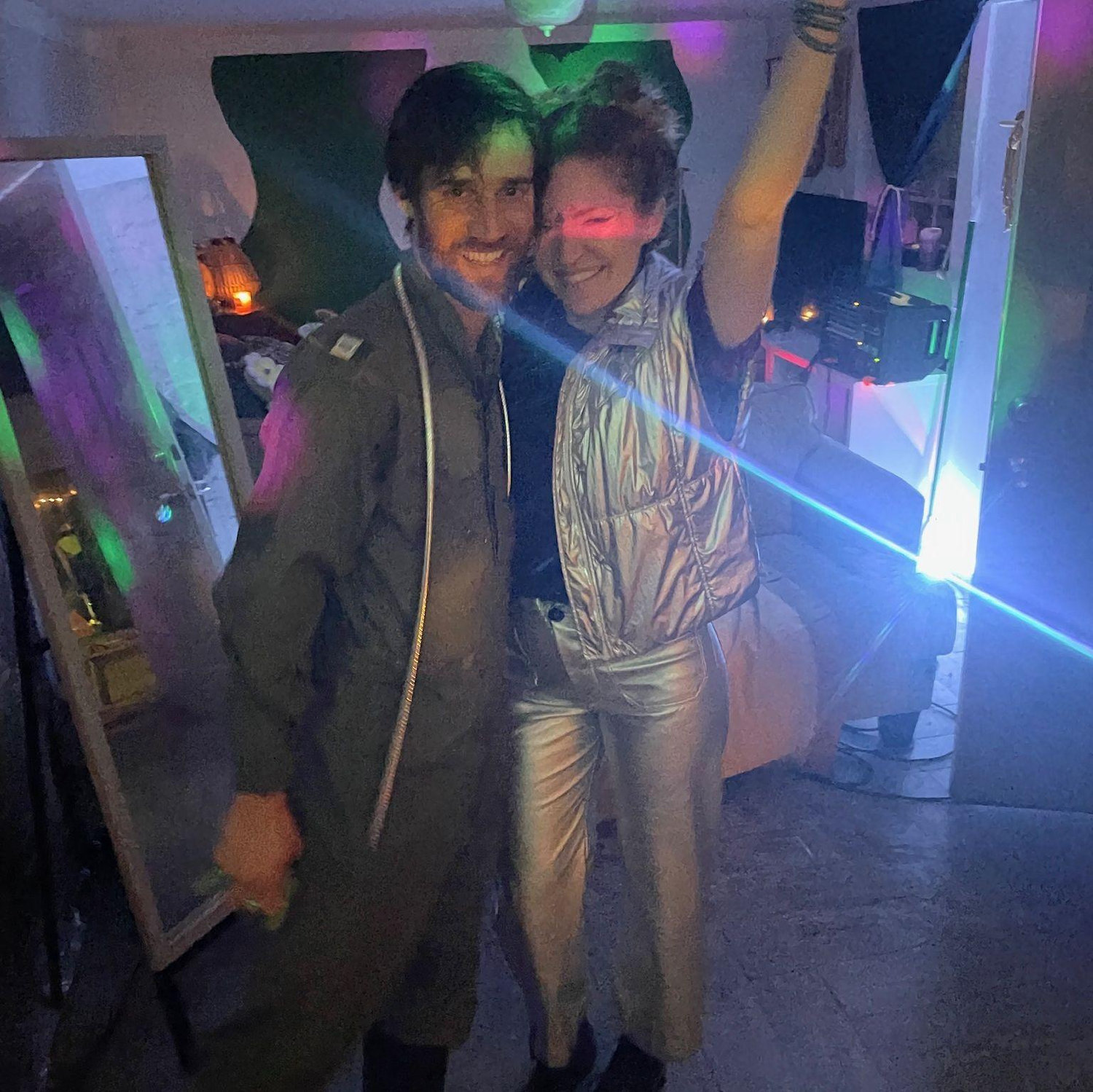 Just two space cadets enjoying Halloween.