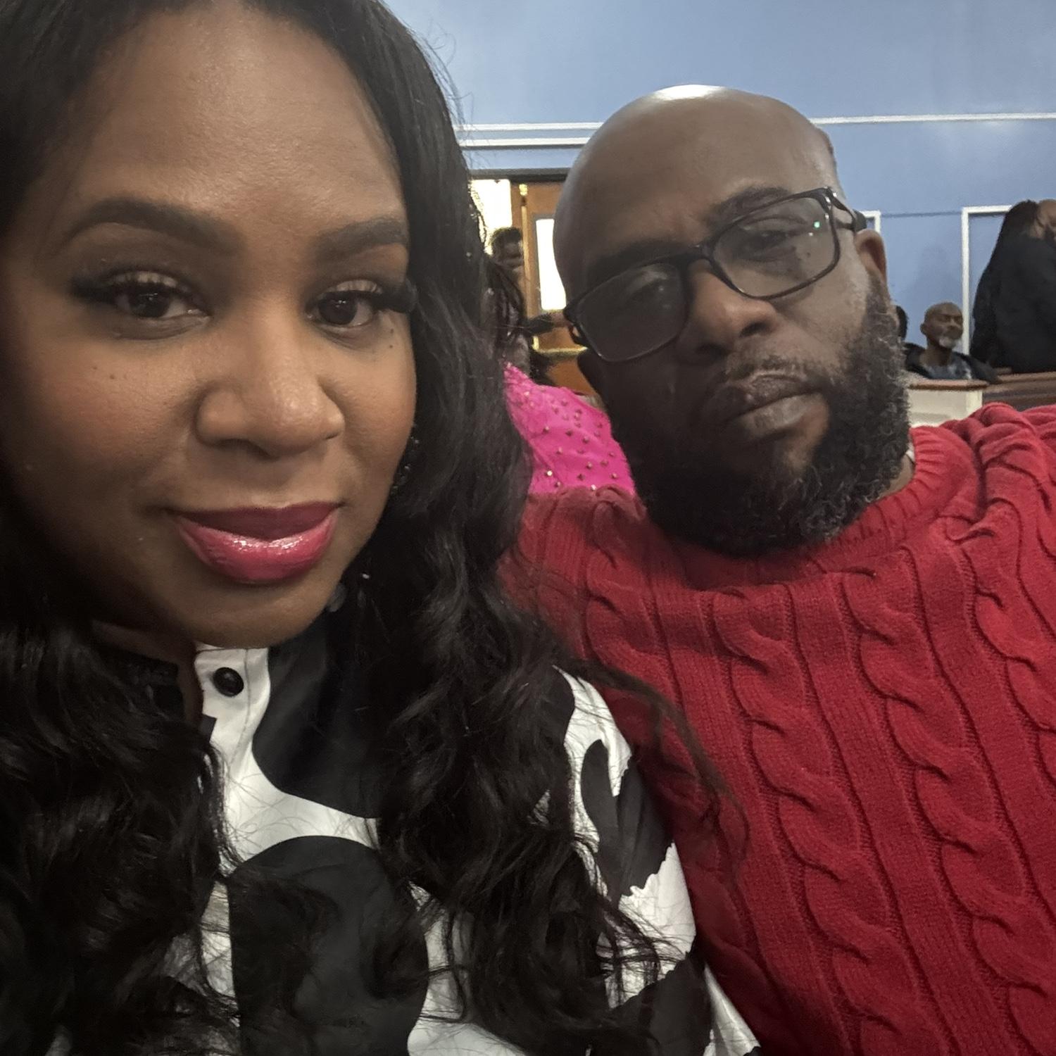 Josh supporting patiently 😂 we were last on a program that took FOREVER, we might’ve been together a month at this point.