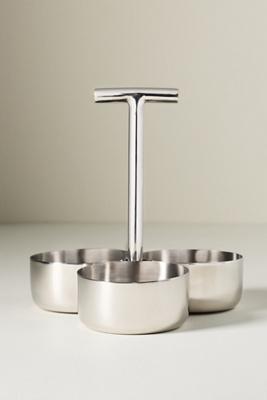 Stainless Steel Triple Nut Bowl