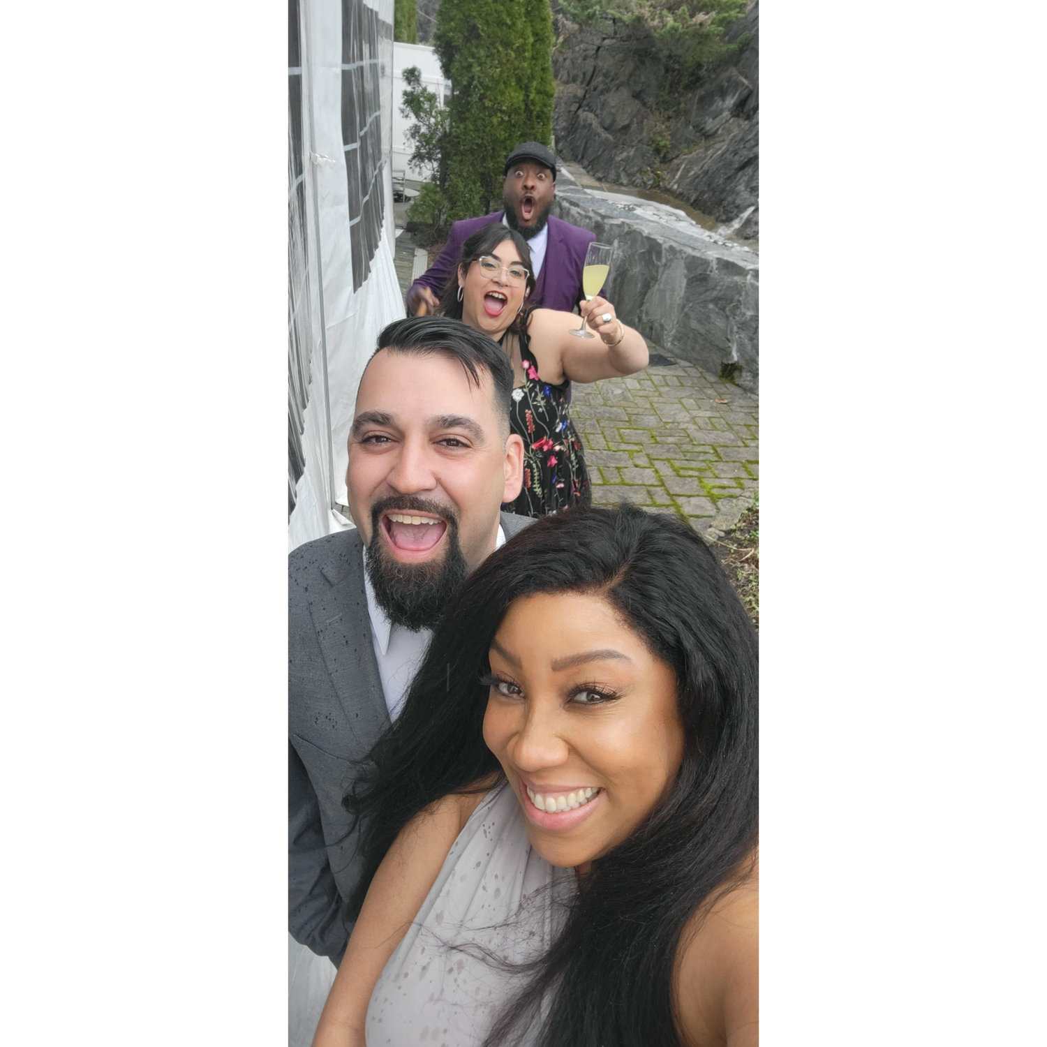 Celebrating The Peterkins Wedding with close friends