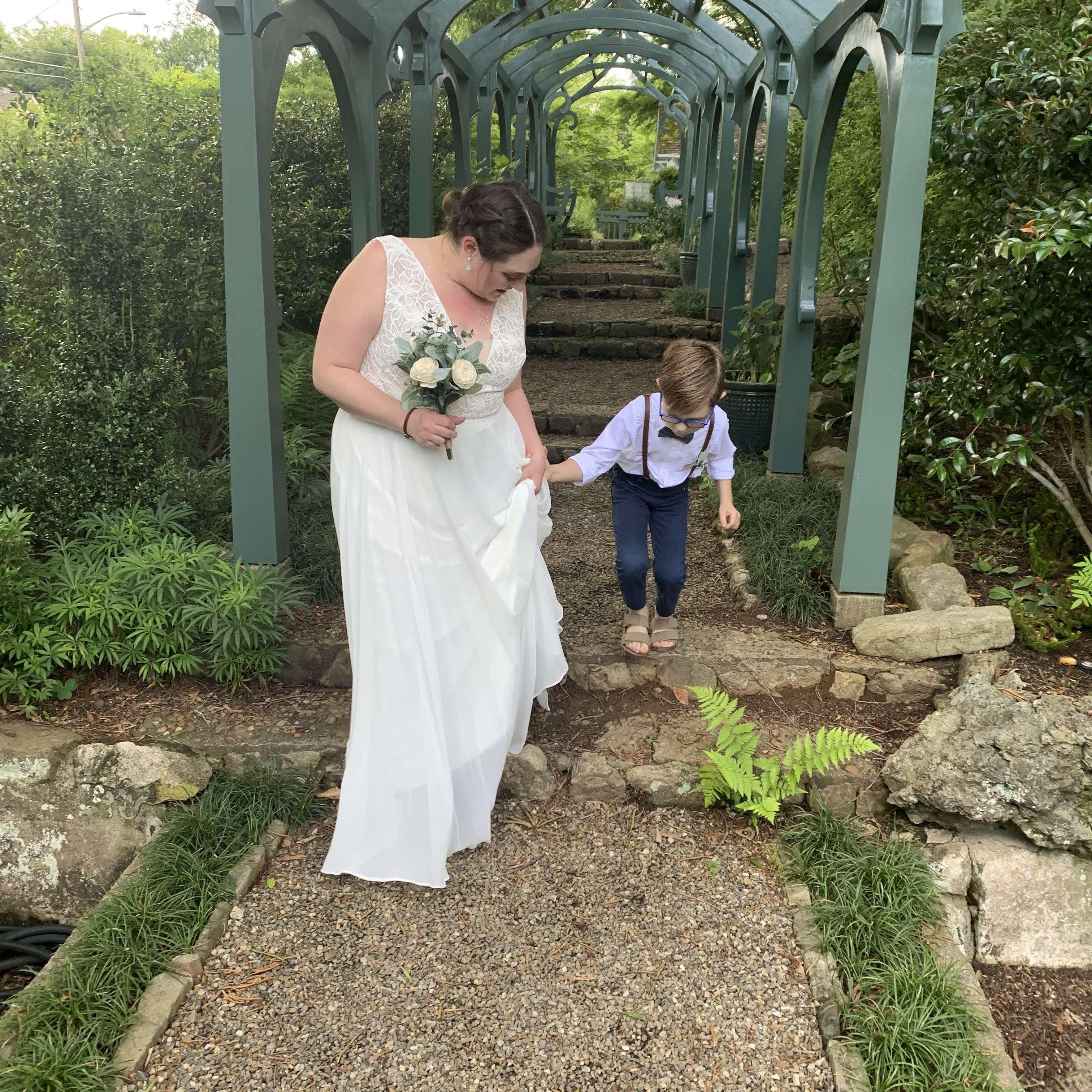 Jack walking Maddie down the aisle