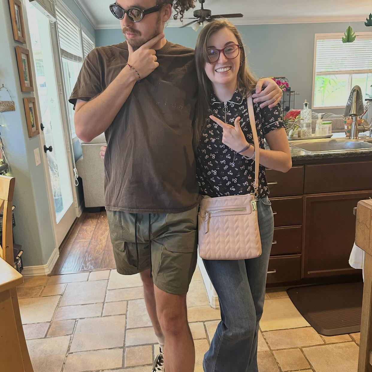 Shane being a diva wearing Cary's sunglasses (Cary is Kimberly's mom)(Summer '24)