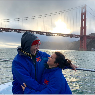 The seas are never rough when we're laughing together.