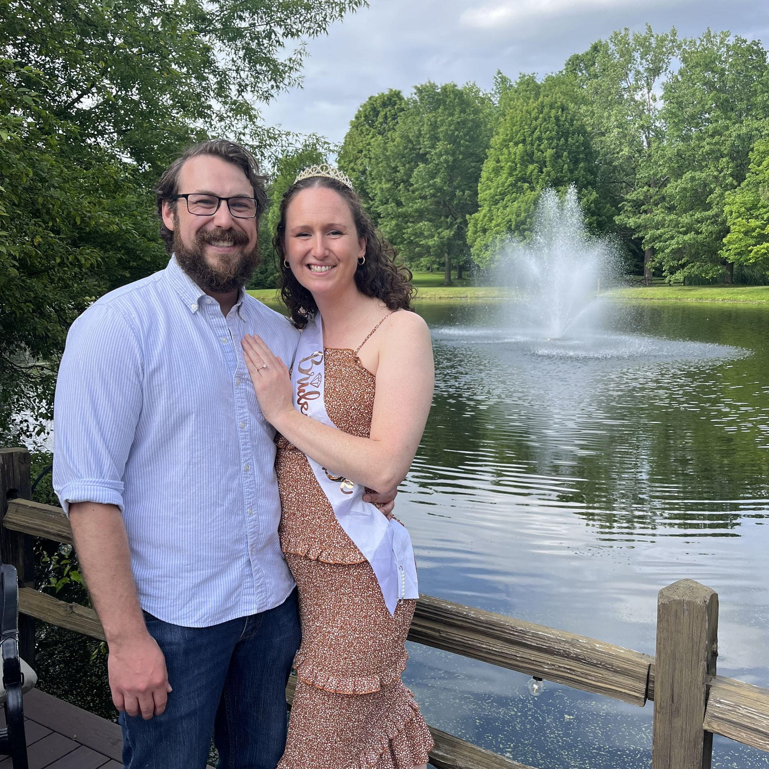 Ben surprised Kelsey with an engagement party at Hamburg Brewing Company with all of our friends and family!