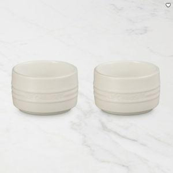 Le Creuset Stoneware Round Straight Wall Ramekin, Set of 2