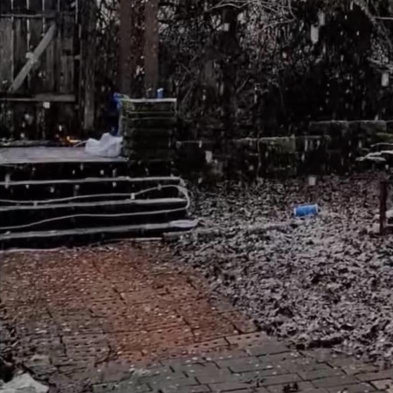 Venue 01/24, #1. This area is up the brick aisle, directly in front the photographer in #2. The wed party walks from back (front) gate, past fire & fountain, thru this arch to the front (back) gate.