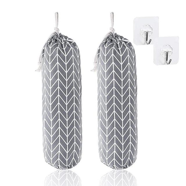 2Pcs Plastic Bag Holder, Wall Mount Plastic Bag Organizer, Large Grocery Bag Storage Dispenser, 22x9 in by SWISSELITE