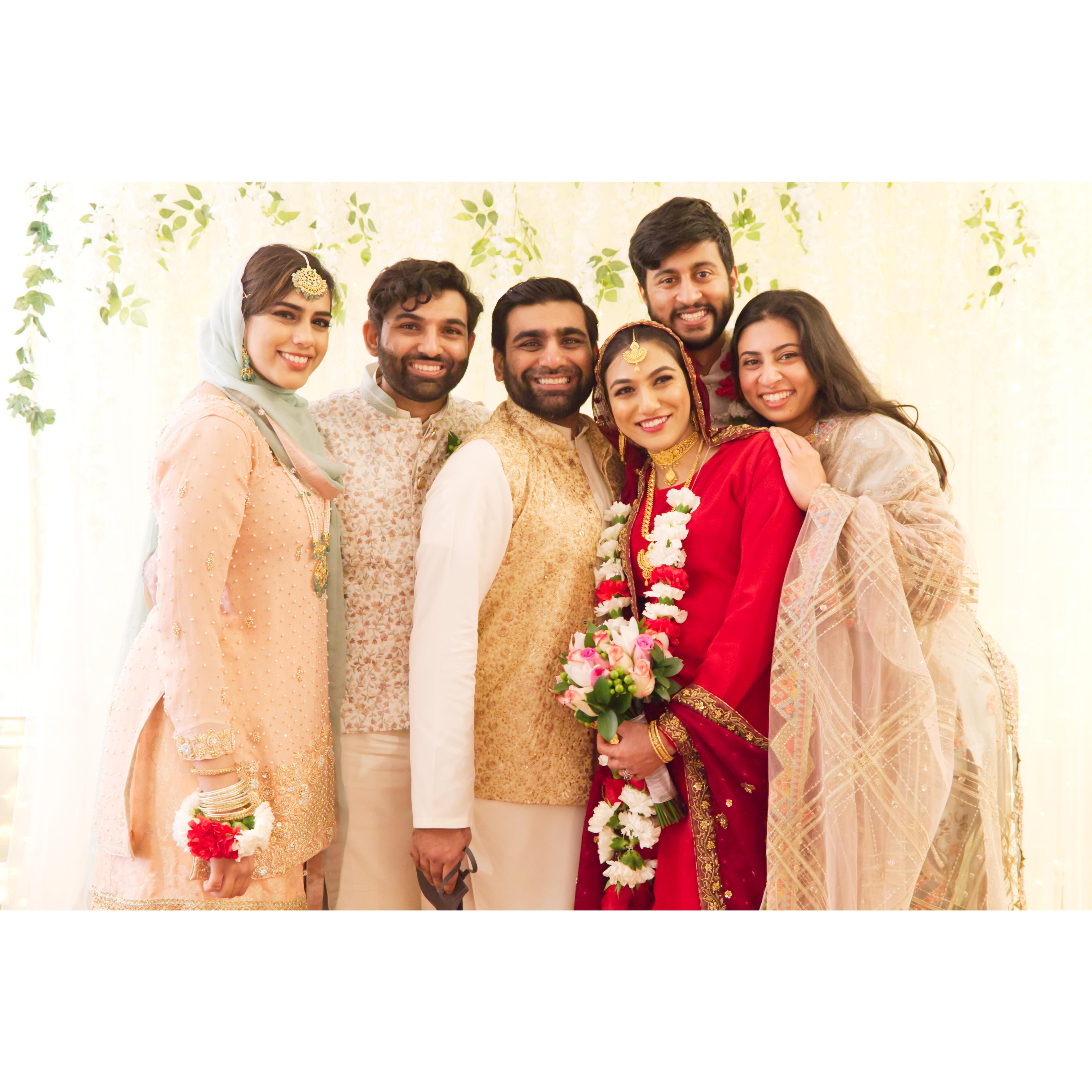 Ammarah and Behraam with all of their lovely siblings