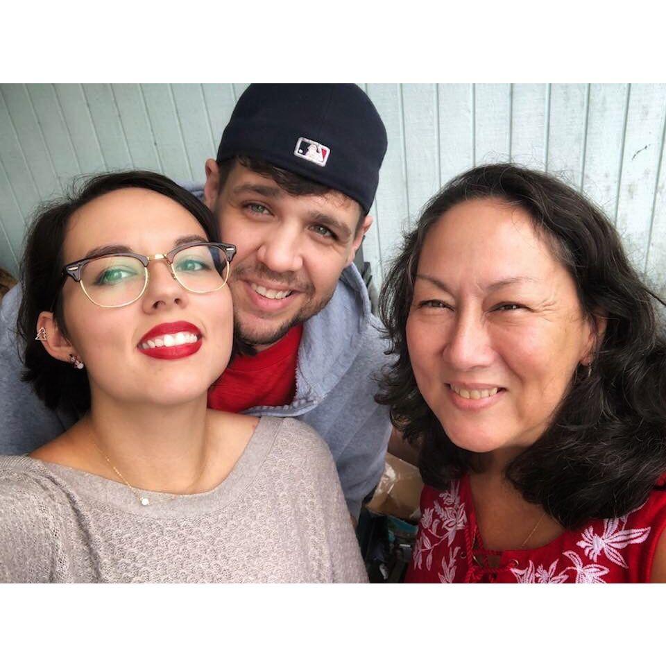 December 2018, Christmas morning with Rachel's family
