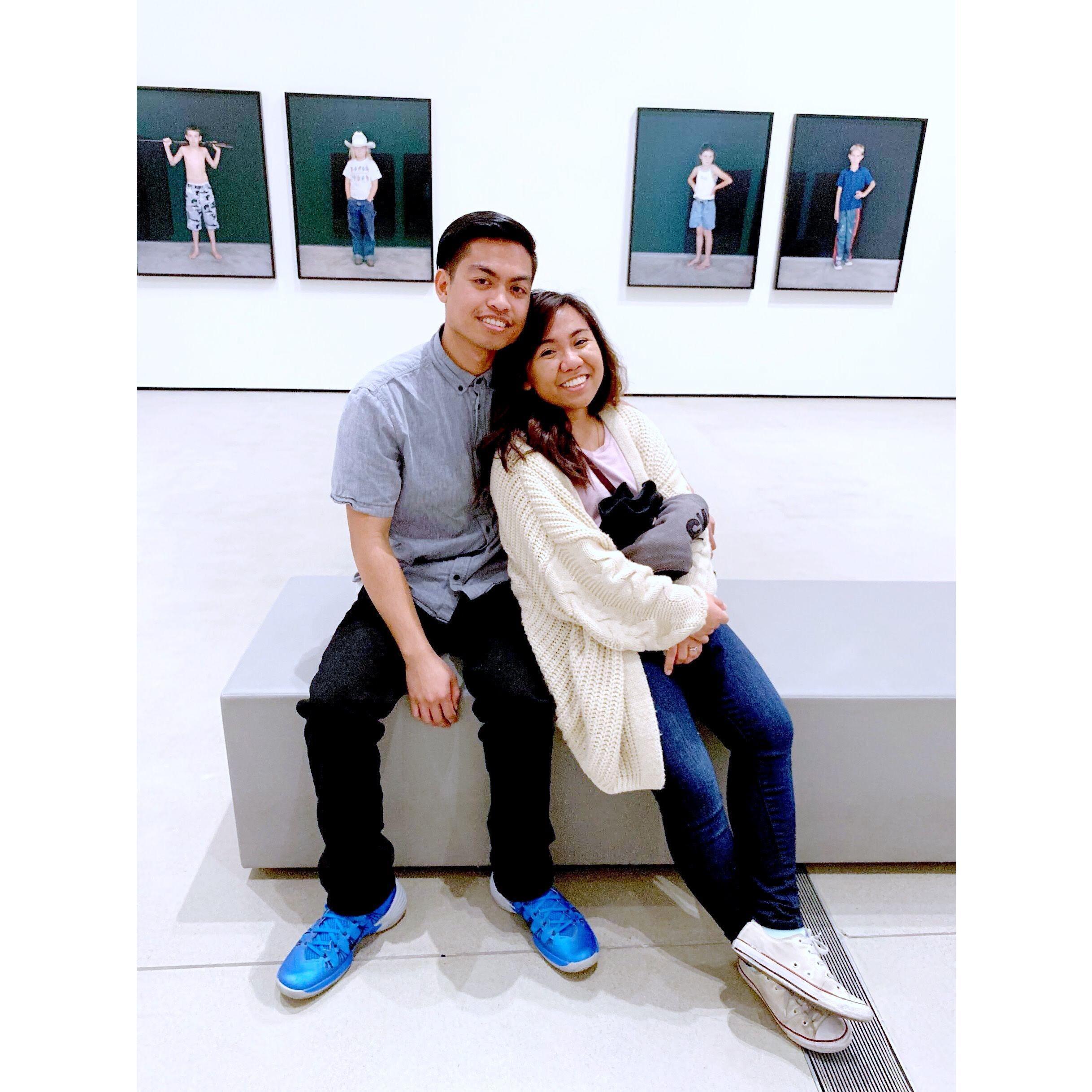 First time at the Broad Museum, 2019.