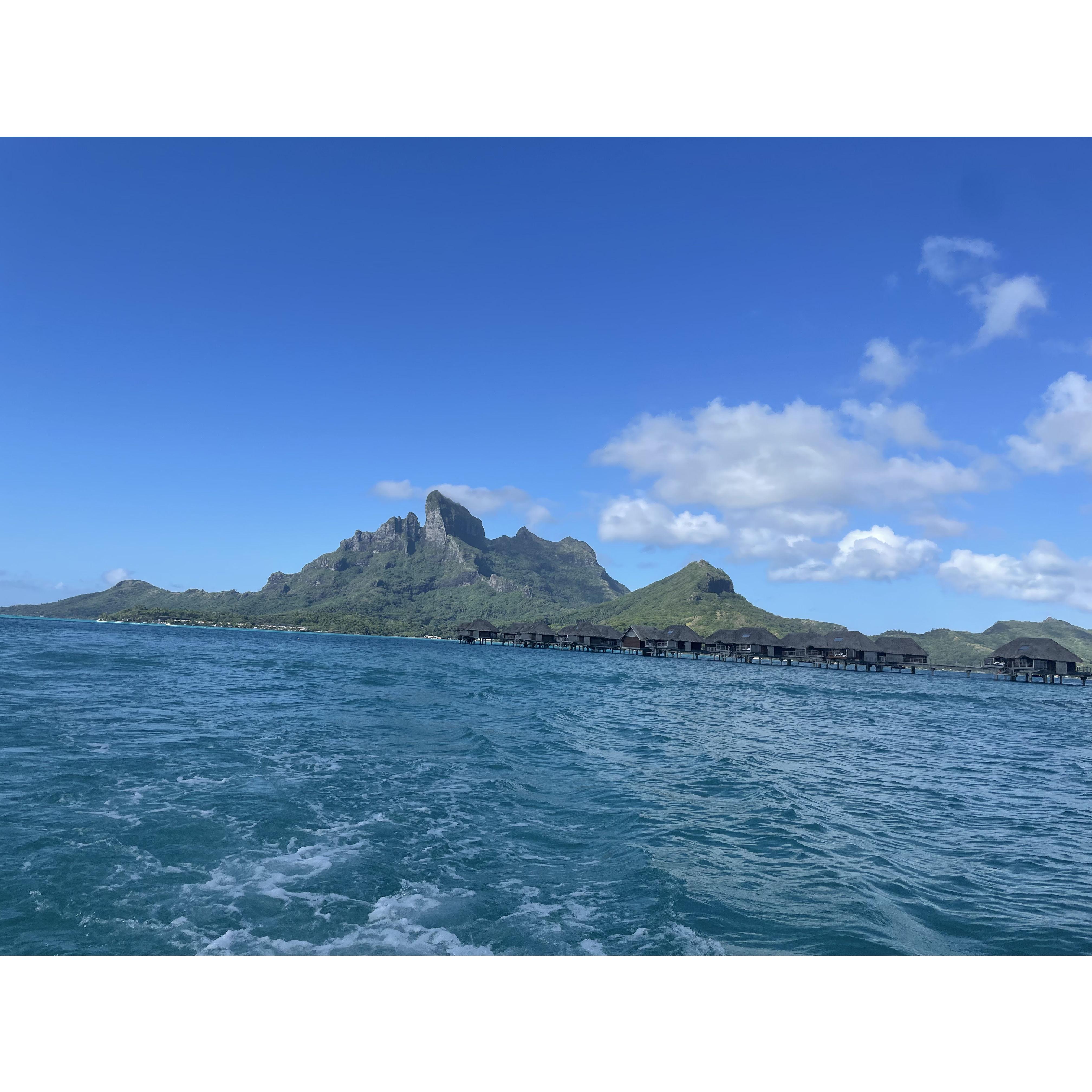 Boat ride to the resort