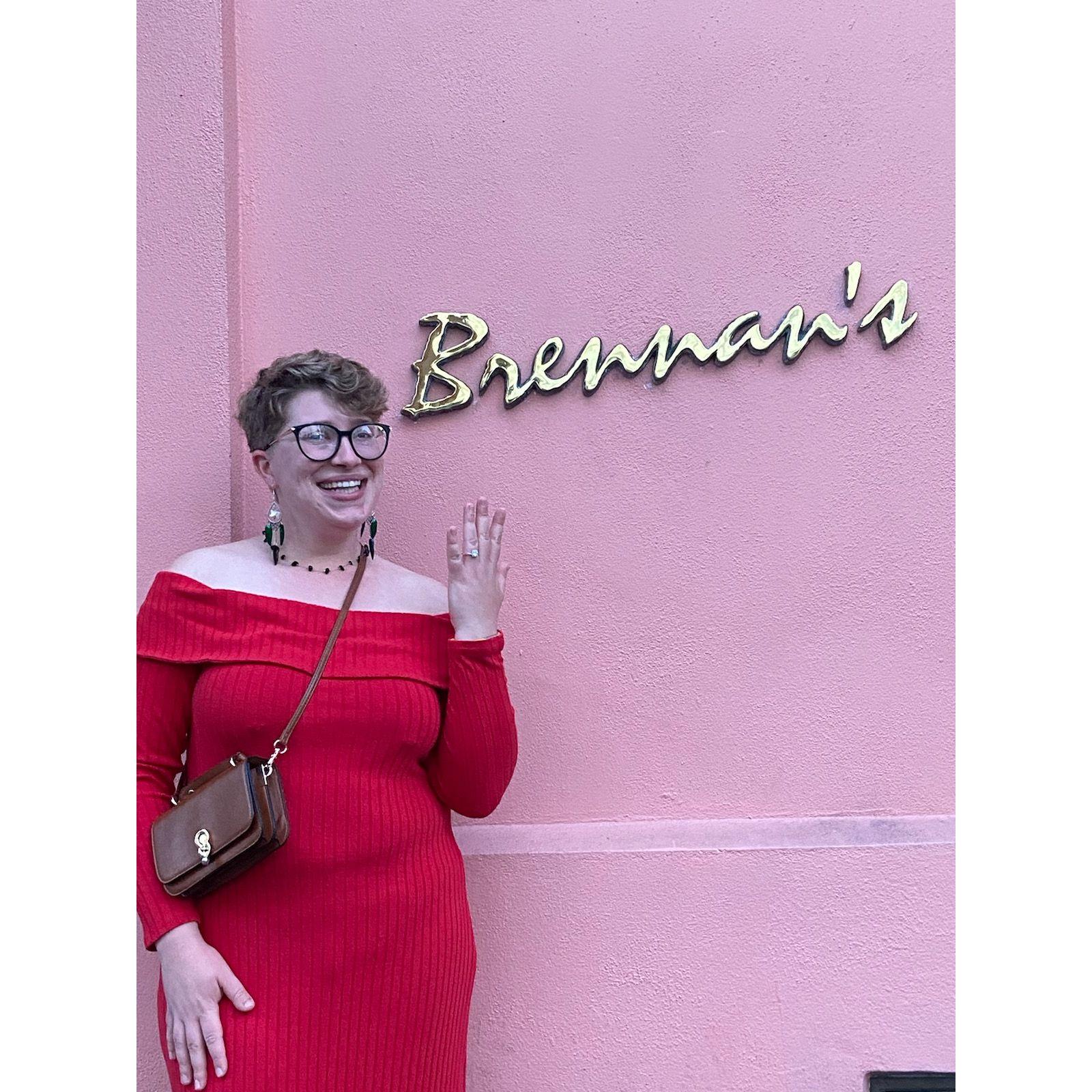 I went to NOLA and found the infamous Brennan's. Of course I had to snap a photo.