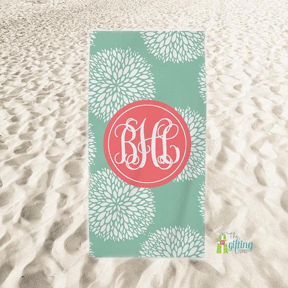 Monogrammed Beach Towel