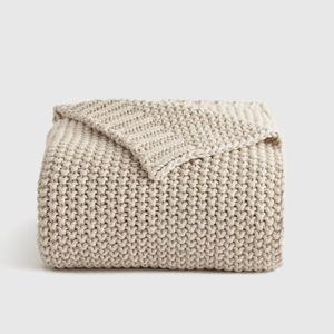 Cotton Fisherman Throw in Natural