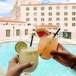 Drinks by the pool