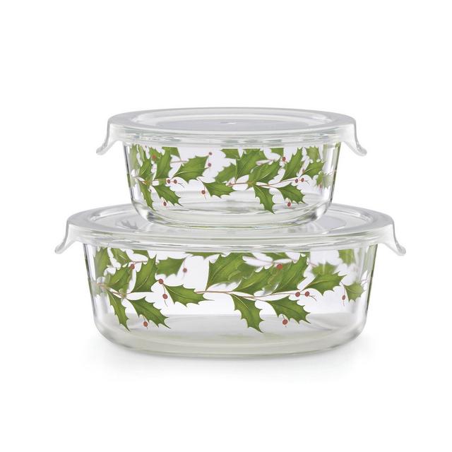 Lenox Glass Food Storage Bowls, Set of 2