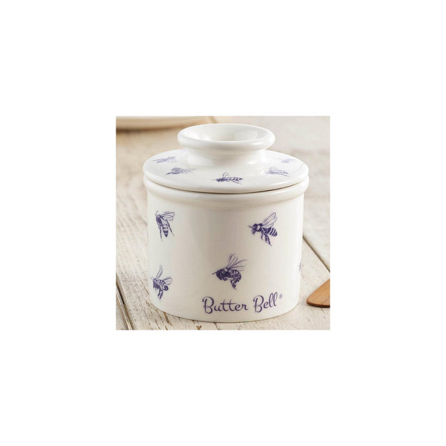 Butter Bell® Crock - Honey Bee Ceramic Butter Keeper, Farmhouse-Inspired Butter Dish for Spreadable Butter Without Refrigeration