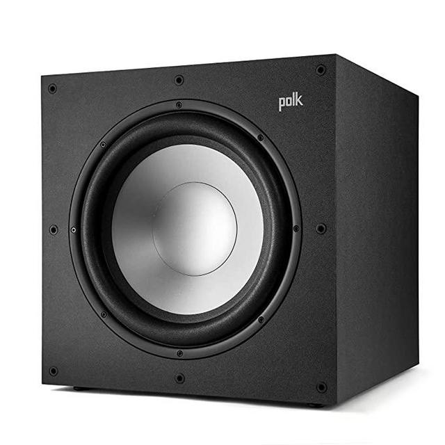 Polk Monitor XT12 Powered Sub - 12" Dynamic Balanced Woofer & 100W Class A/B Amplifier, Low-Resonance MDF Cabinet & Removable, Precision-Fit Grille, Dolby Atmos & DTS:X Compatible, Midnight Black