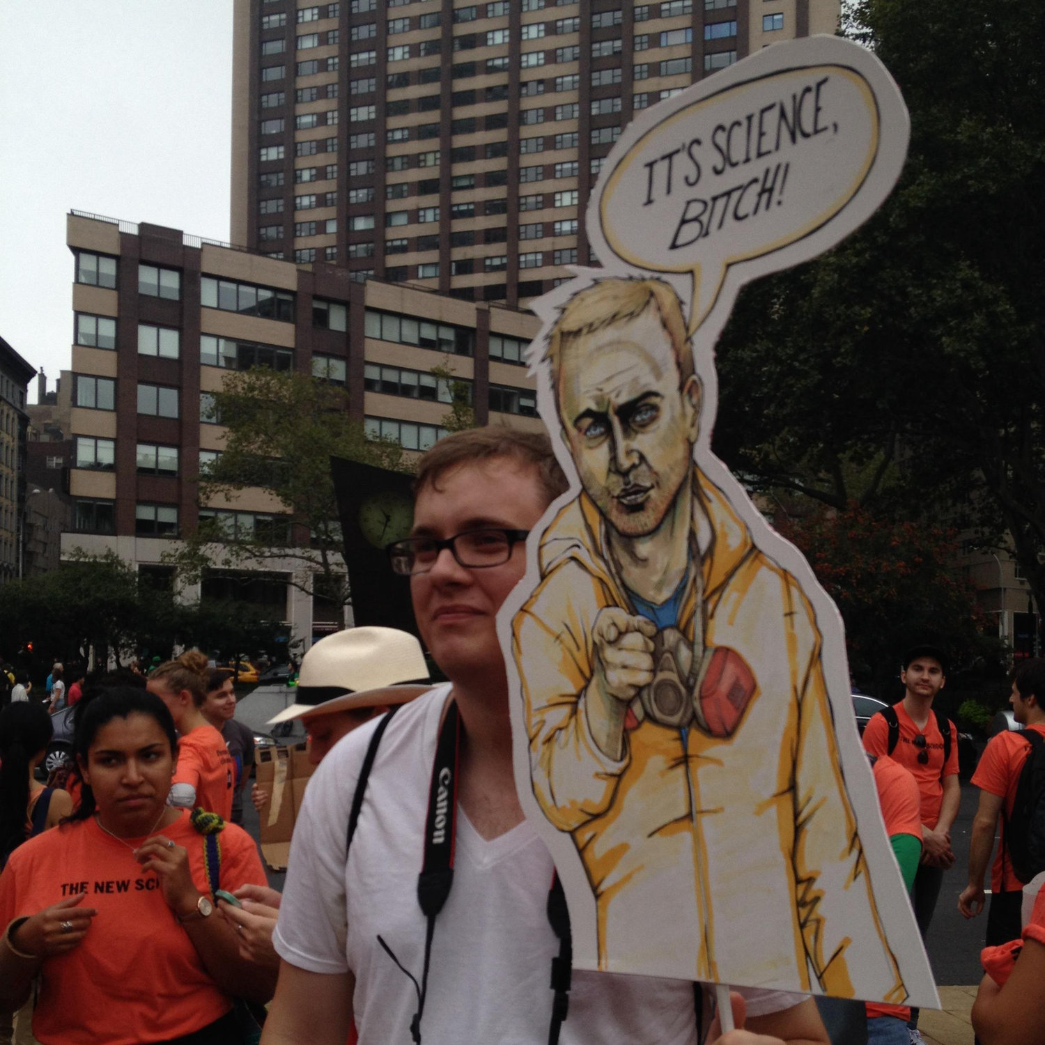 NYC, September 21, 2014 People's Climate March, awesome Breaking Bad sign by Sarah Grillo