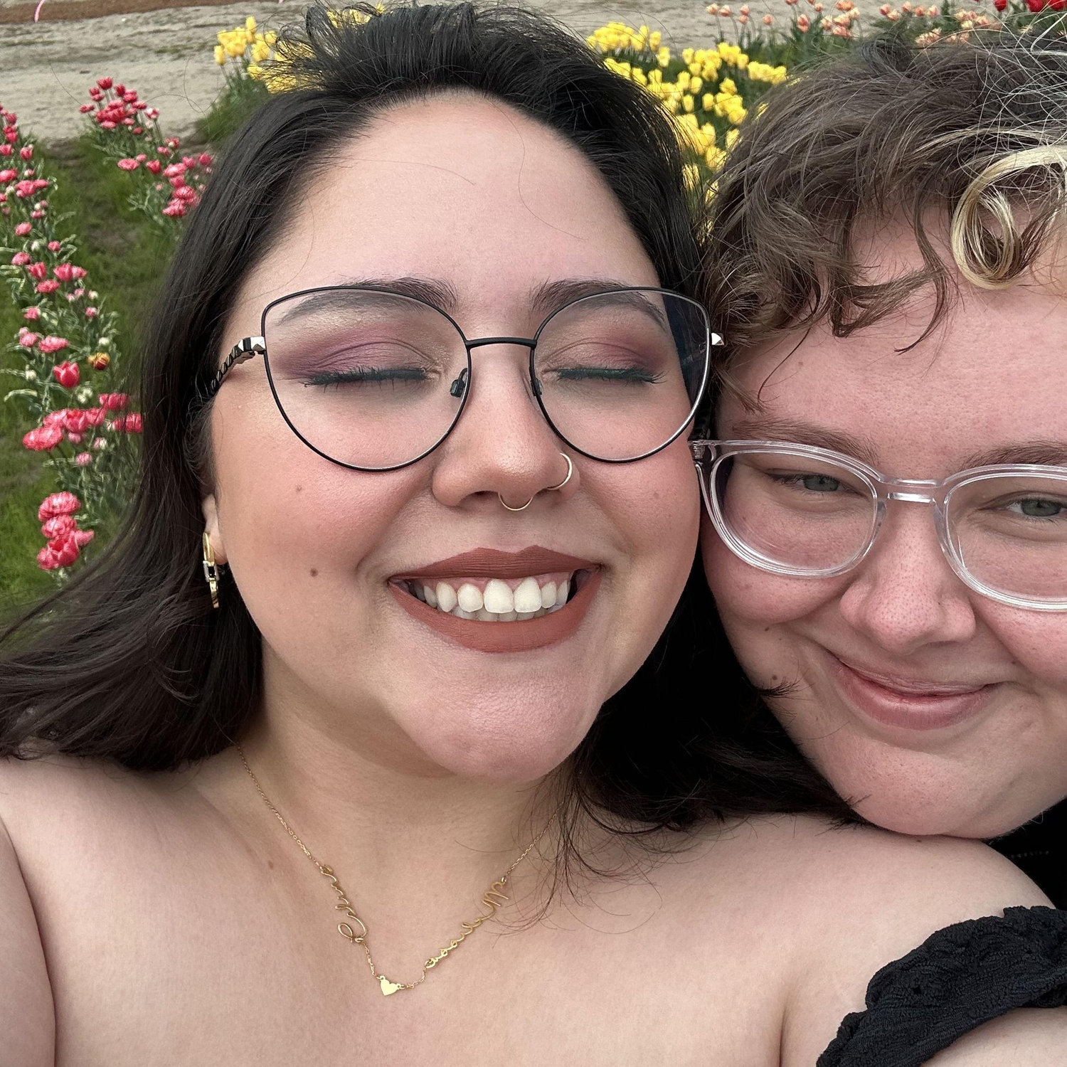 Our Tulip Festival date! We dressed up nice and matching each other and went to pick tulips and take some of our favorite photos!