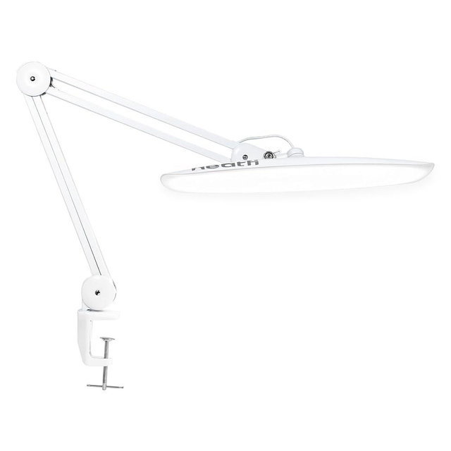 Neatfi XL 2200 Lumens 24W LED Desk Lamp – Shadow-Free Task Lighting | 4-Level Dimming | Home Office & Crafts Use | 20-Inch Wide Head (White, Non-CCT with Clamp)