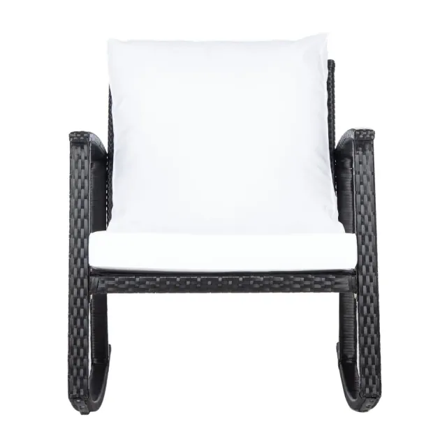 Daire Rocking Chair Indoor/Outdoor - PAT7721 - Black/White - Safavieh