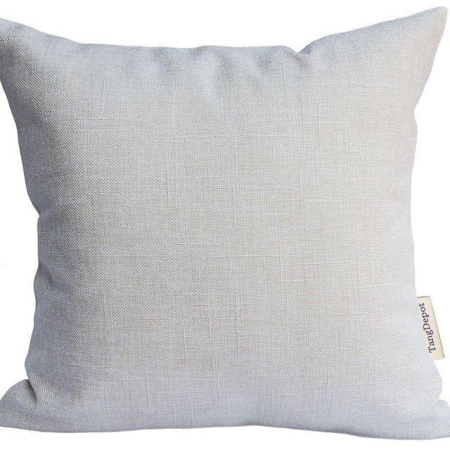TangDepot Heavy Lined Linen Cushion Cover, Throw Pillow Cover, Euro Shams, European Throw Pillow Covers, Indoor/Outdoor - (26"x26", Cream White)