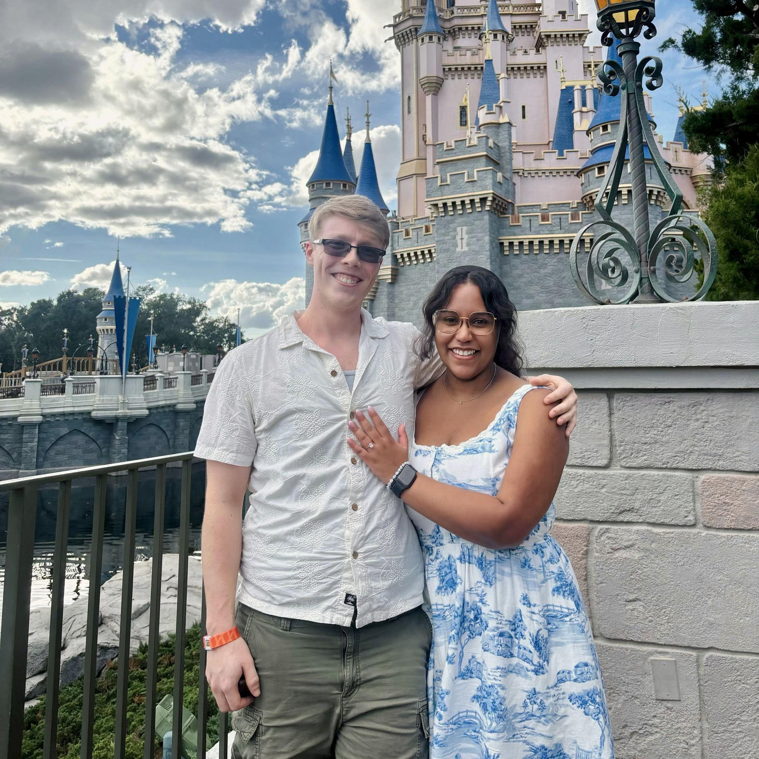Our engagement at Disney! If you see me crying no you don't!