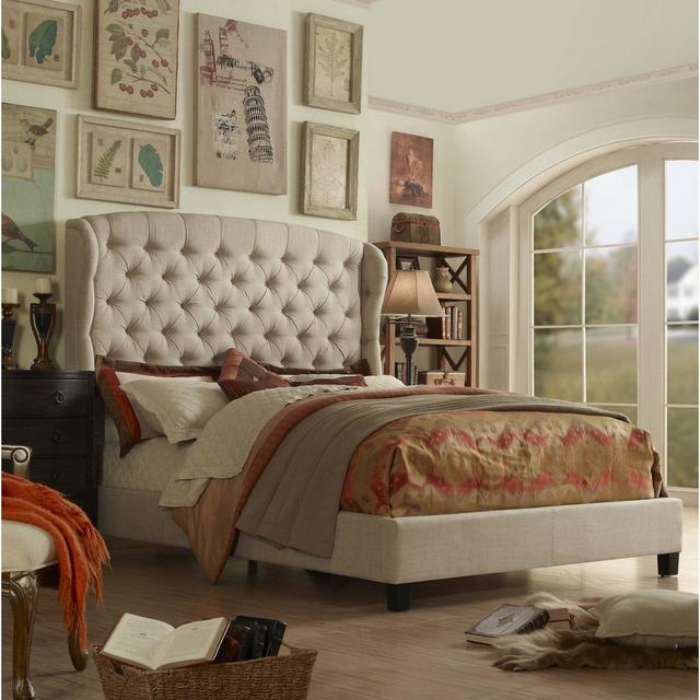 Warrensburg Queen Tufted Upholstered Low Profile Standard Bed