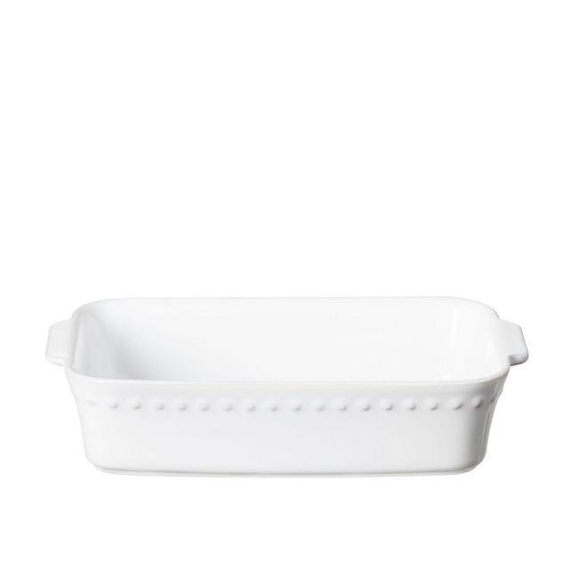 Costa Nova Pearl Stoneware Rectangular Baker, 11" - White