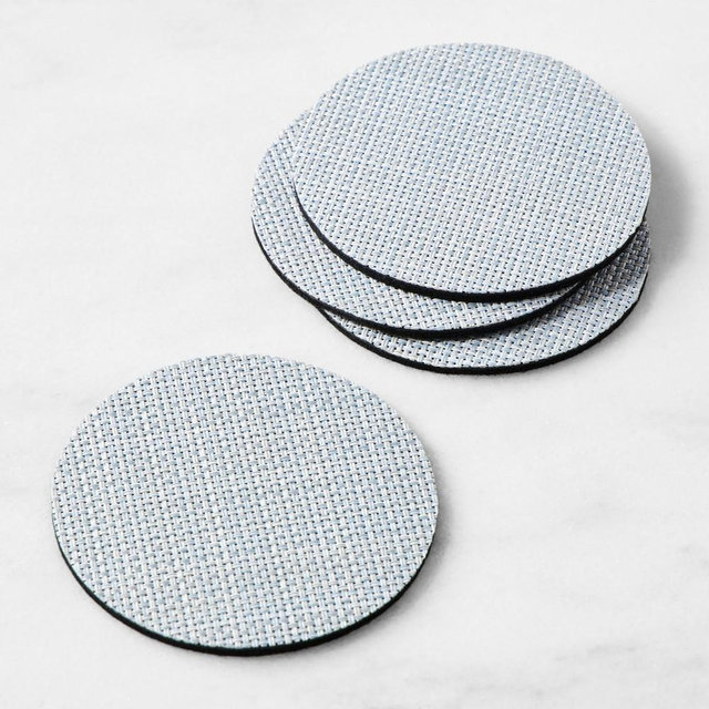 Chilewich Mini Basketweave Coasters, Set of 4, Sky