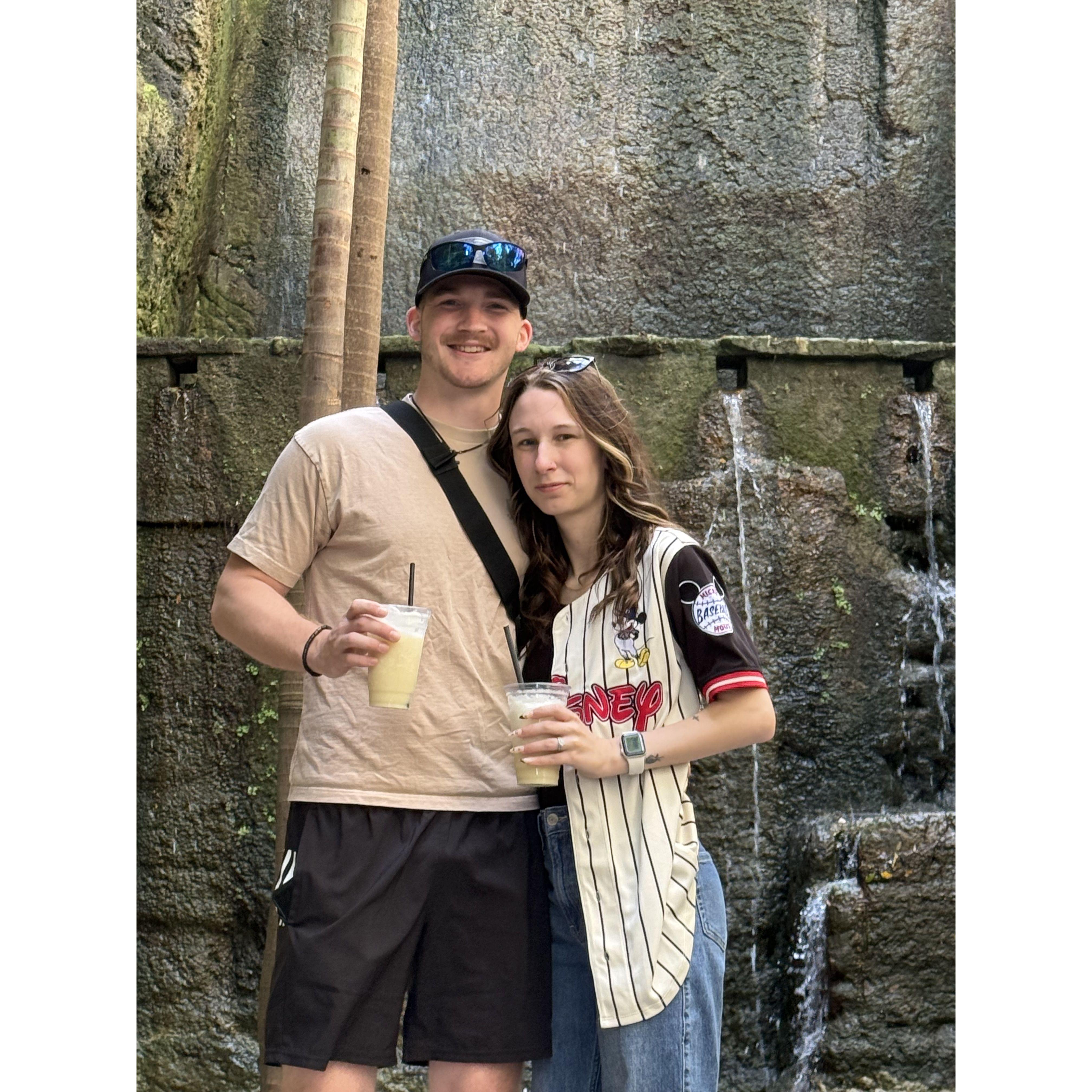Visiting the Queen's Staircase in Nassau, Bahamas.