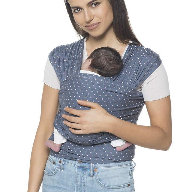 Ergobaby Aura Baby Carrier Wrap for Newborn to Toddler (7-25 Pounds), Coral Dots