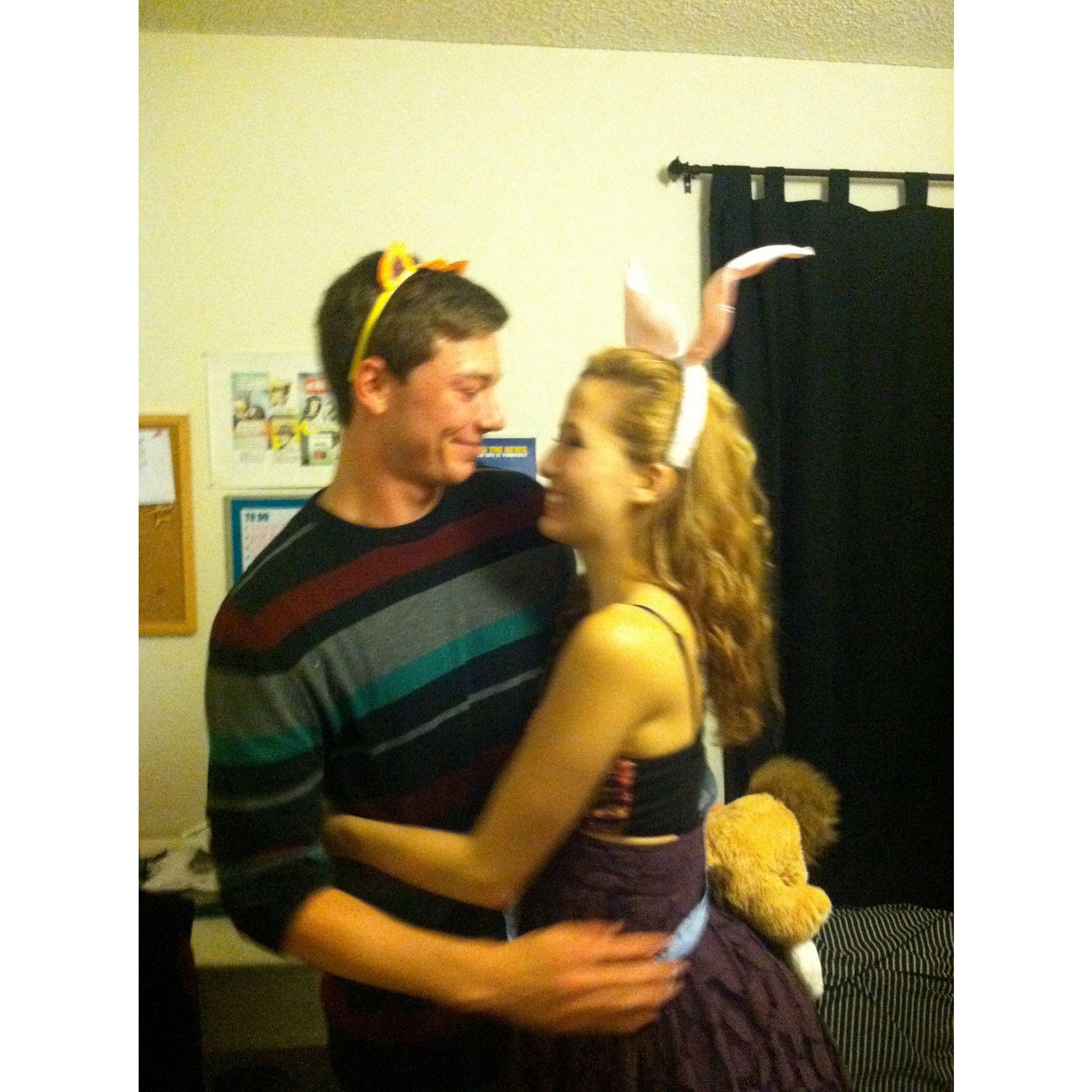 One of our first dates: a college Halloween party in 2013