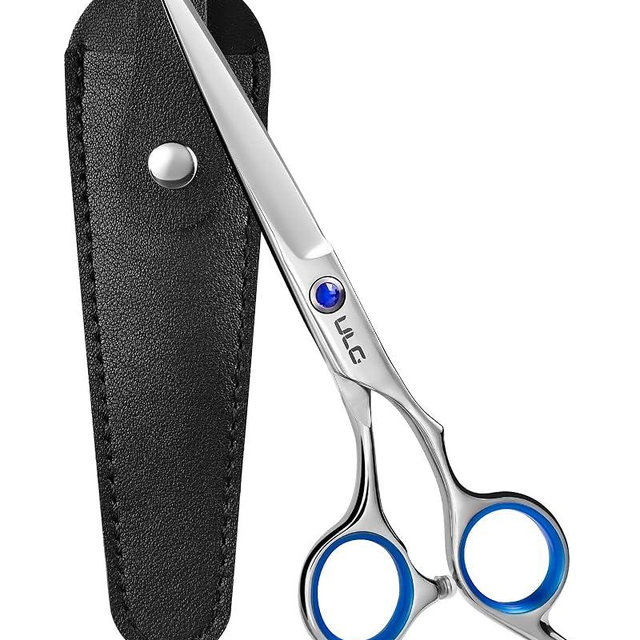 ULG Hair Cutting Scissors, Professional Hair Scissors 6.5 inch Right-Hand Razor Edge Barber Shears with Leather Case Salon Hair Cutting Shears Made of Japanese Stainless Steel, Hand Sharpened