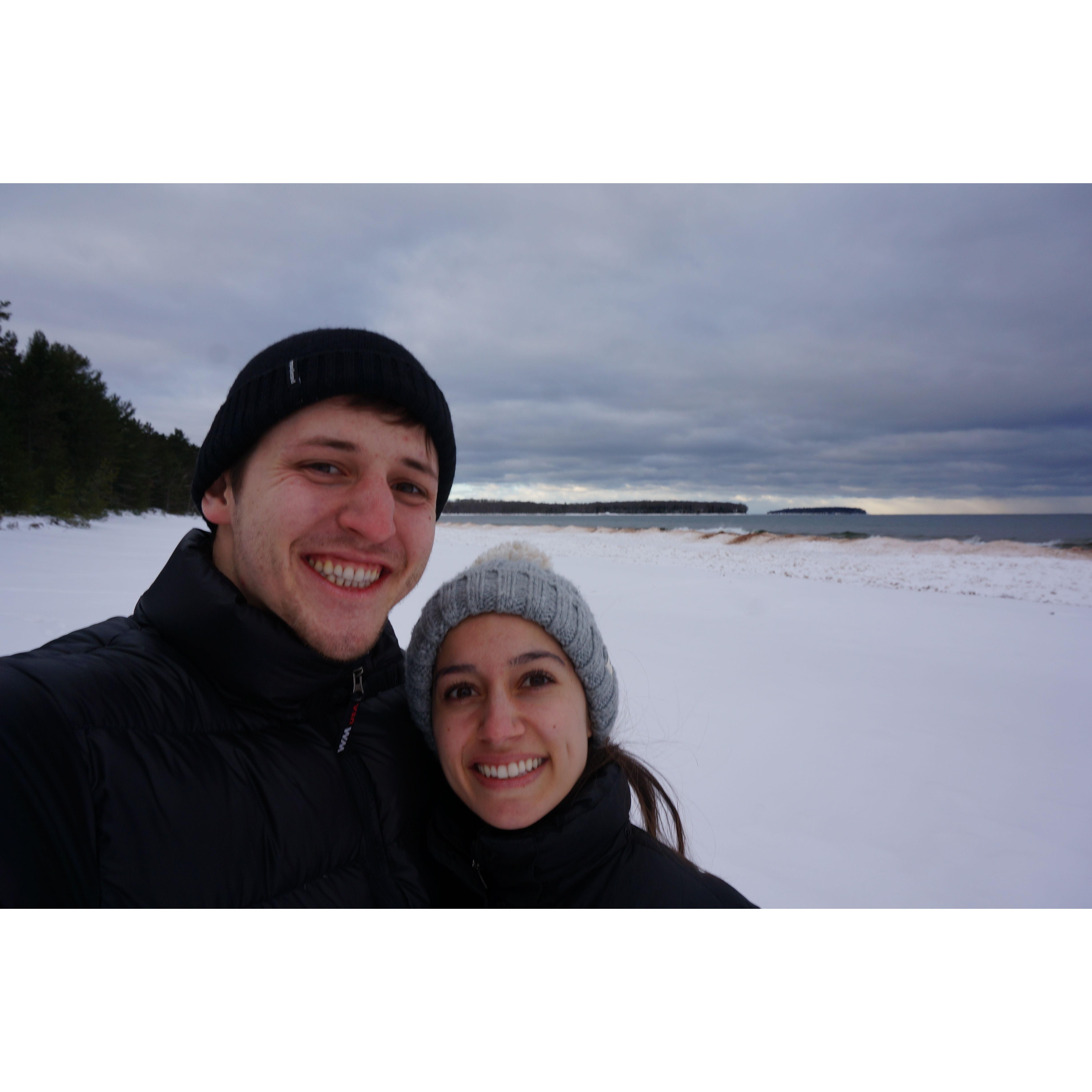 Our 2nd annual NYE camping trip in Marquette, MI (January 2022)