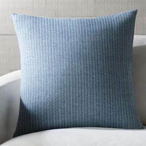 Liano 23" Azure Pillow with Feather-Down Insert