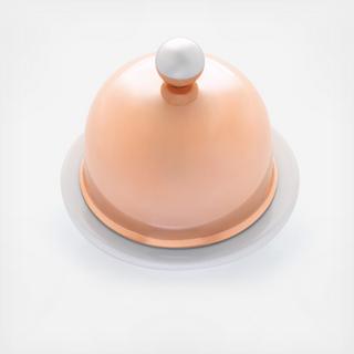 Porcelain Butter Dish with Copper Lid