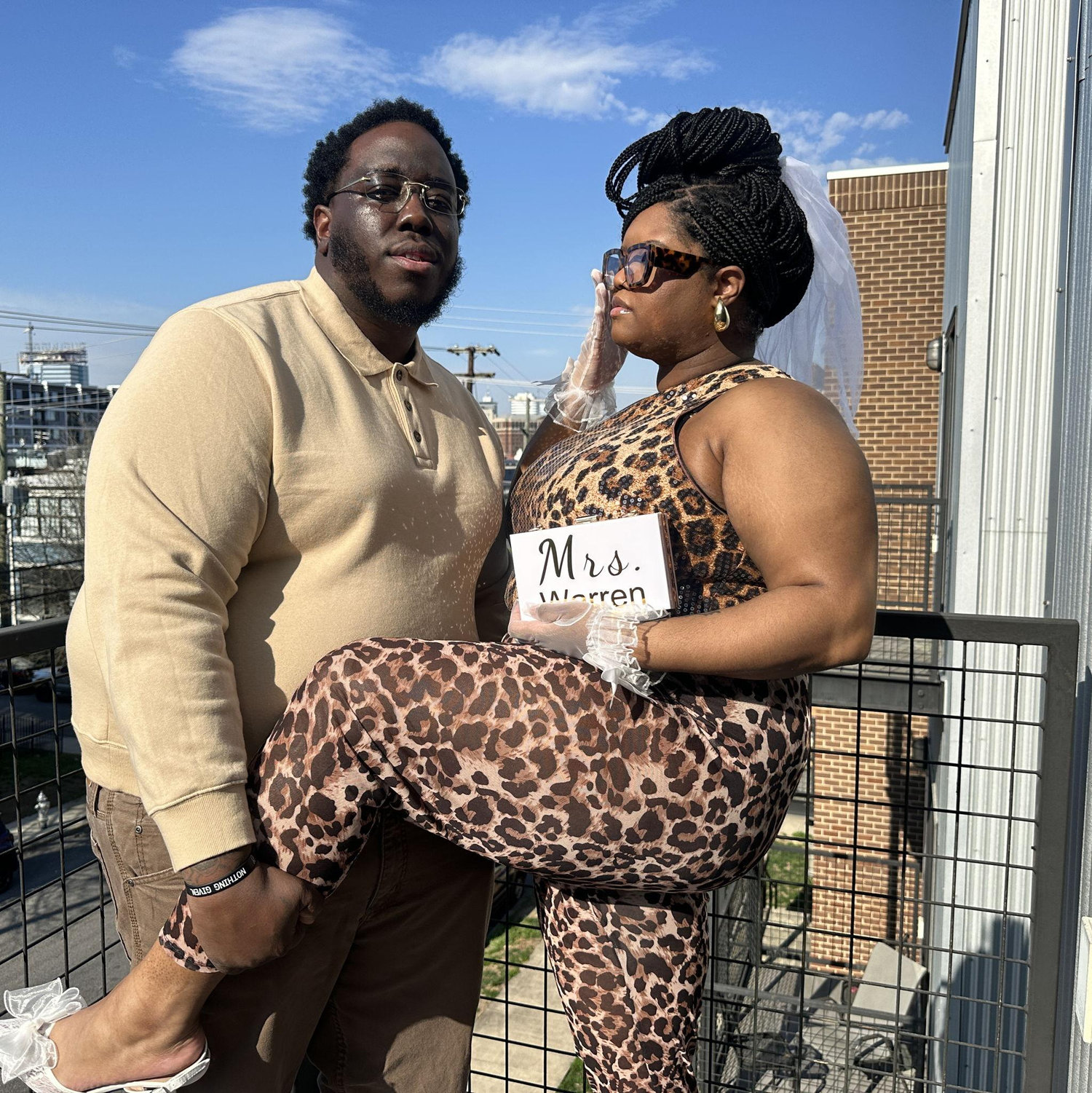 The picture we used to tell our mothers that we finally have a wedding date.