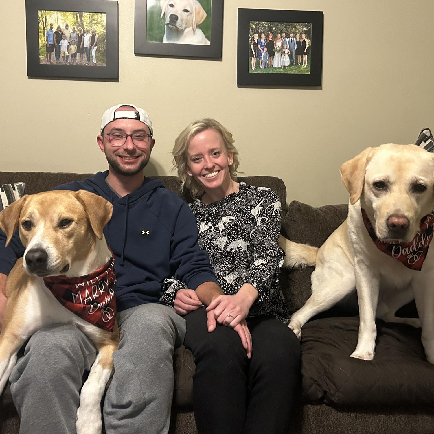The night Kyle (and the dogs) proposed. 💙