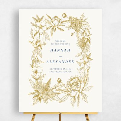Gold, Yellow Wedding Sign - Kianna Portrait